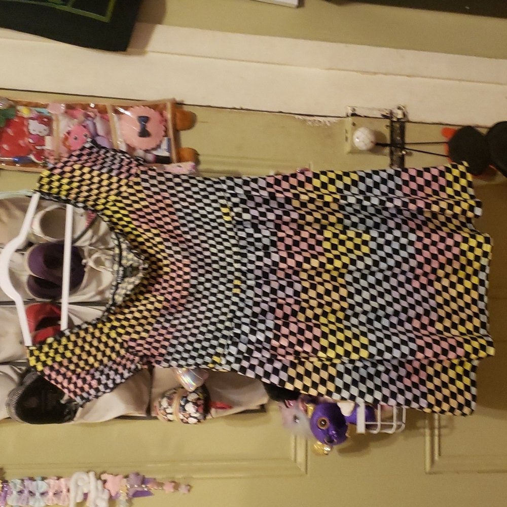 Nwot pastel checker hot topic dress